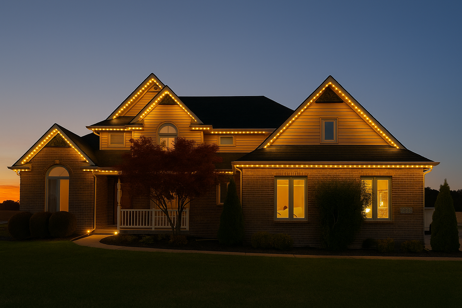 Warm White · Roofline Glow